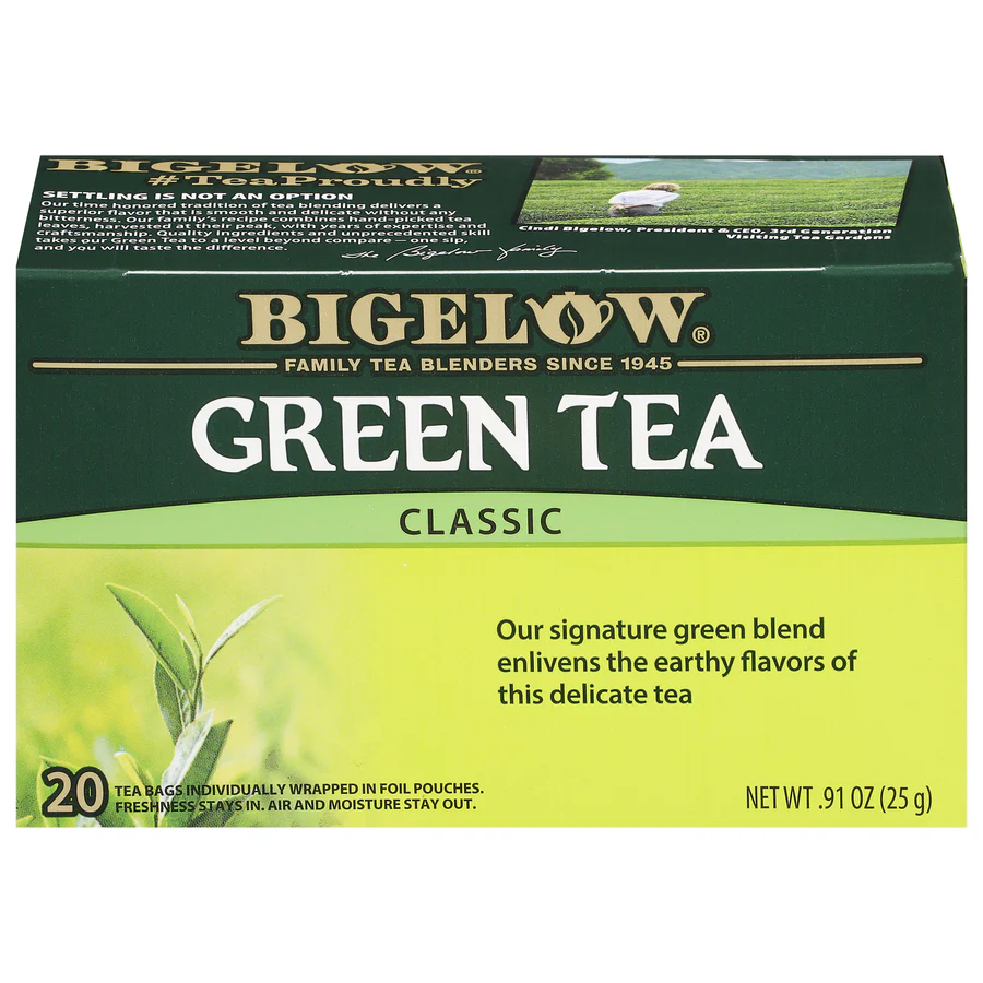 Front of Bigelow Green Tea