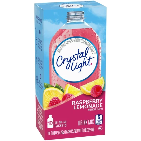 Front of Crystal Light Powdered Drink Mix